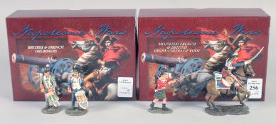 W. BRITAIN. NAPOLEONIC WARS mounted French and British Highlanders on foot. 17257. British and