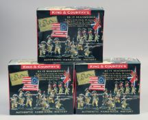 KING & COUNTRY AMERICAN WAR OF INDEPENDENCE BR66 BR64 BR67, boxed. (3).