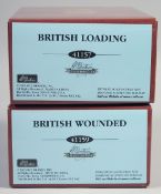 W. BRITAIN, British Wounded 41159 and British Loading 41157, boxed (2).