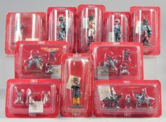 A COLLECTION OF TEN DEL PRADO SOLDIERS, in a Perspex case.