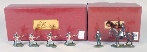 W. BRITAIN. BRITISH. KNEELING FIRING. 41154. THE DUKE OF WELLINGTON WITH 95TH RIFLEMAN, 41160