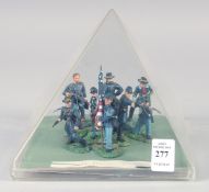A DIECAST SET, Union Infantry 1865, in a Perspex case.