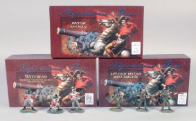 W. BRITAIN, NAPOLEONIC WAR, 17297, 17255, 0150, boxed, (3).