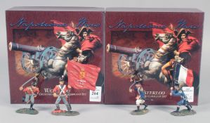 W. BRITAIN, WATERLOO BRITISH COLDSTREAM GUARDS COMMAND SET, French Command set, 00151, boxed, (2).