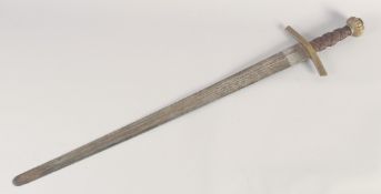 A REPLICA OF A GERMAN EXECUTIONER'S SWORD, early 20th century, wide 31.5