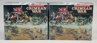 KING AND COUNTRY, Crimean War, mounted Captain Nolan, mounted Lord Cardigan, CRW06, boxed. (2).