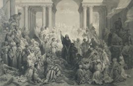Alphonse Francois after Gustave Dore, circa 1882, 'Christ Entering Jerusalem', etching, plate mark
