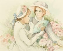 James Arthur Morris (20th Century) British, 'The Friends', watercolour, inscribed verso, 14