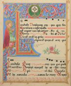 French School, circa 1933, a copy of an illuminated manuscript, signed and dated 1933, 19.75