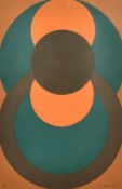 John Bevis (20th Century) An abstract with circles, screen print, numbered 11/25, signed and dated
