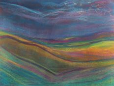 Jeff Hoare (1923-2019) British, 'Dreamy Night', pastel, titled verso, 18