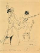 Bele Bachem (1916-2005) German, two ink illustrations, each 8