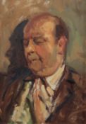 Ken Moroney, Head and shoulders study of a gentleman, oil on board, signed, 14