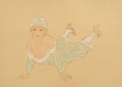 Raphael Kirchner (1876-1917) Austrian, a study of a recumbent female, watercolour, 7.5