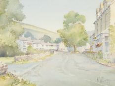 Ken. W. Burton (Late 20th Century), British, A view of Kettlewell, North Yorkshire, watercolour,