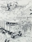 Tim Marwood (1954-2008) British, 'Thomas', (P&L) No 190, (Read & Rhyme) 2, 'Helpful Harvey', pen