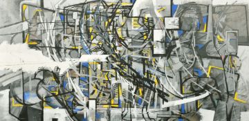 Roger Smith (1932-2004) British, 'Automotive man', oil on canvas, inscribed, signed and dated '82,