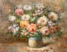20th Century, a still life of flowers, oil on canvas, indistinctly signed, 24