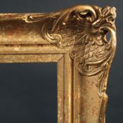 A 20th Century swept frame with pierced centres and corners, rebate size 23