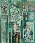 Roger Smith (1932-2004) British, 'Archive', oil on canvas, inscribed and dated 1988 verso, 30