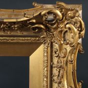 A Victorian gilt composition frame, rebate size 10.75