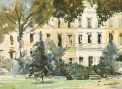 Cosmo Clark (1897-1967) British, A building through the trees, watercolour, signed and dated July