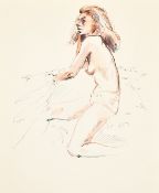 Alistair Grant (1925-1997) British, a sketch book of 11 female nude studies, watercolour, ink and