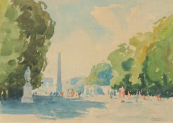 Pierre Thibault, A pair of Pairs views, one of Les Tuileries, 9