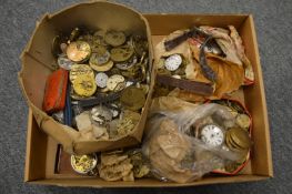 A large quantity of watch movements etc.