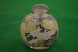 A Chinese glass snuff bottle.