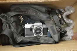 Various camera equipment.