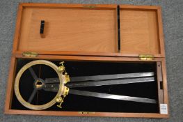 A Negretti & Zambra surveying tool in a mahogany case.