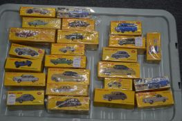 A good collection of Dinky/Atlas cars etc, boxed.