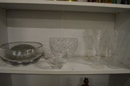 Whitefriars and other glassware to include bowls and drinking glasses etc.