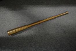 A brass telescope.