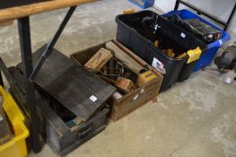 A quantity of woodworking and other tools.