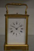 A good brass cased repeating carriage clock.