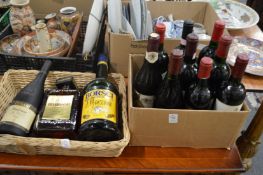 Ten bottles of red wine to include Borolo, Gevrey-Chambertin, etc, together with two bottles of