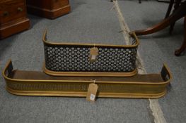 Two small 19th century pierced brass fenders, 2' 11