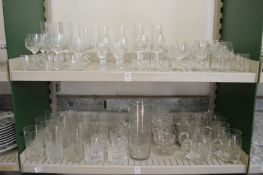 A quantity of glassware.