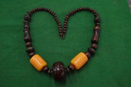 A decorative bead necklace.
