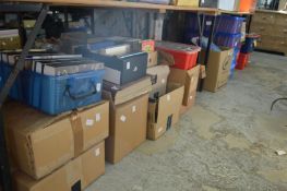 A large quantity of books.