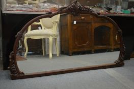 A Victorian mahogany over mantel mirror.