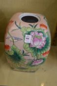 A large Chinese vase.