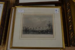 Four coloured engravings framed and glazed.