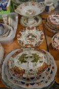 A quantity of Masons and other ironstone plates, dishes etc.