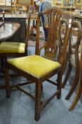 A set of six Georgian style mahogany dining chairs.