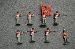 A good collection of cast and painted soldiers, average height 4.5