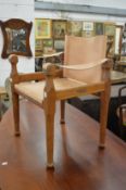 In the manner of Kaar Klint, a safari chair made by Michael D-Souza 'Mufti'.