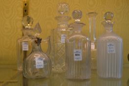 Various decanters.